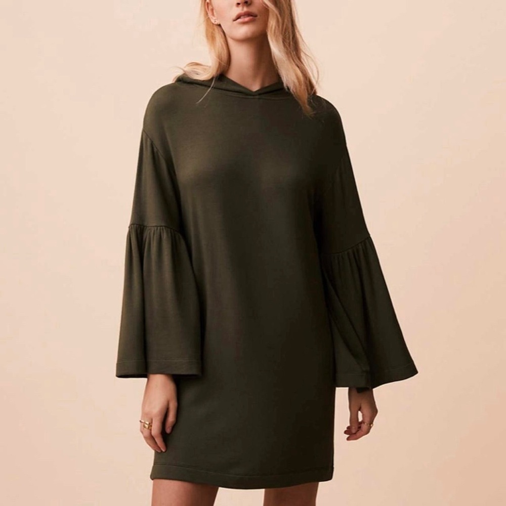 Lou & Grey Bell Sleeve Hooded Dress